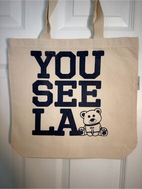 Ditch Day You See LA College Bear 100% Cotton Canvas Tote